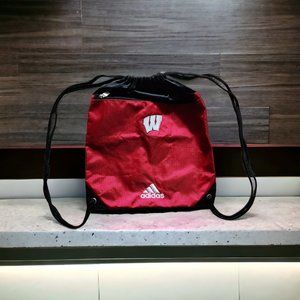 ADIDAS String Backpack/Bag with WISCONSIN BADGERS LOGO